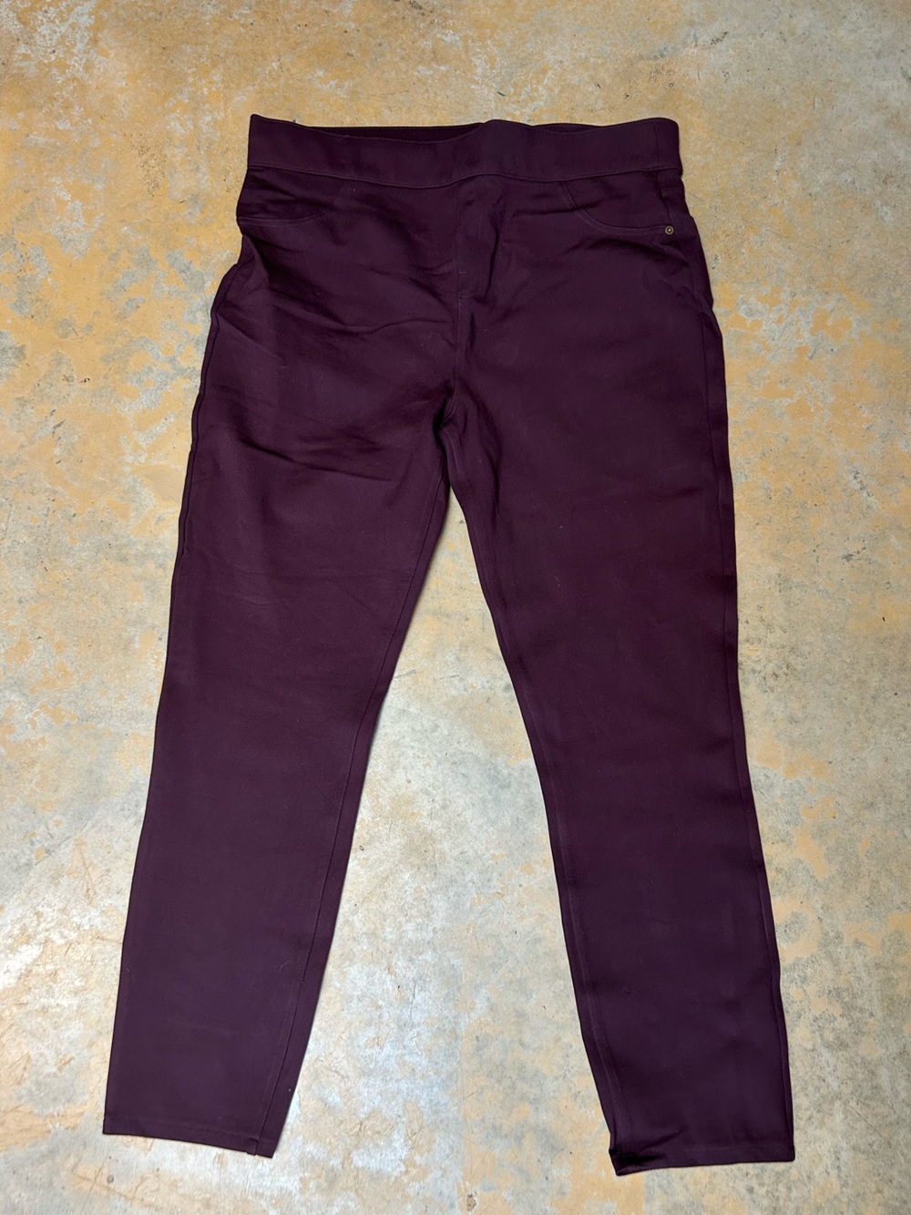 SPANX Plum Purple Business Casual Pull on style Pants Extra Large XL